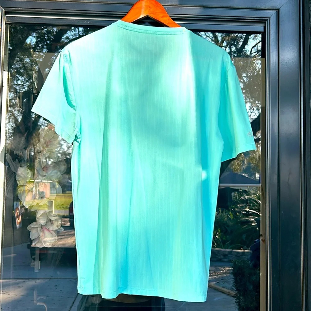 Loco Skailz fishing shirt, men’s, size small, aqua blue color - Picture 4 of 8